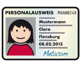 Personalausweis Symbolhafte Darstellung eines Personalausweises